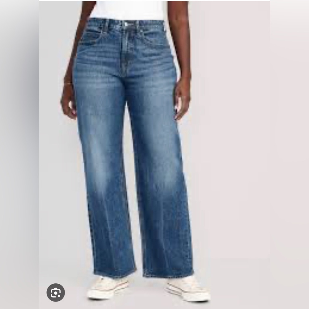 NWT Old Navy Extra High-Rise Sky-Hi Wide Leg Jeans Denim